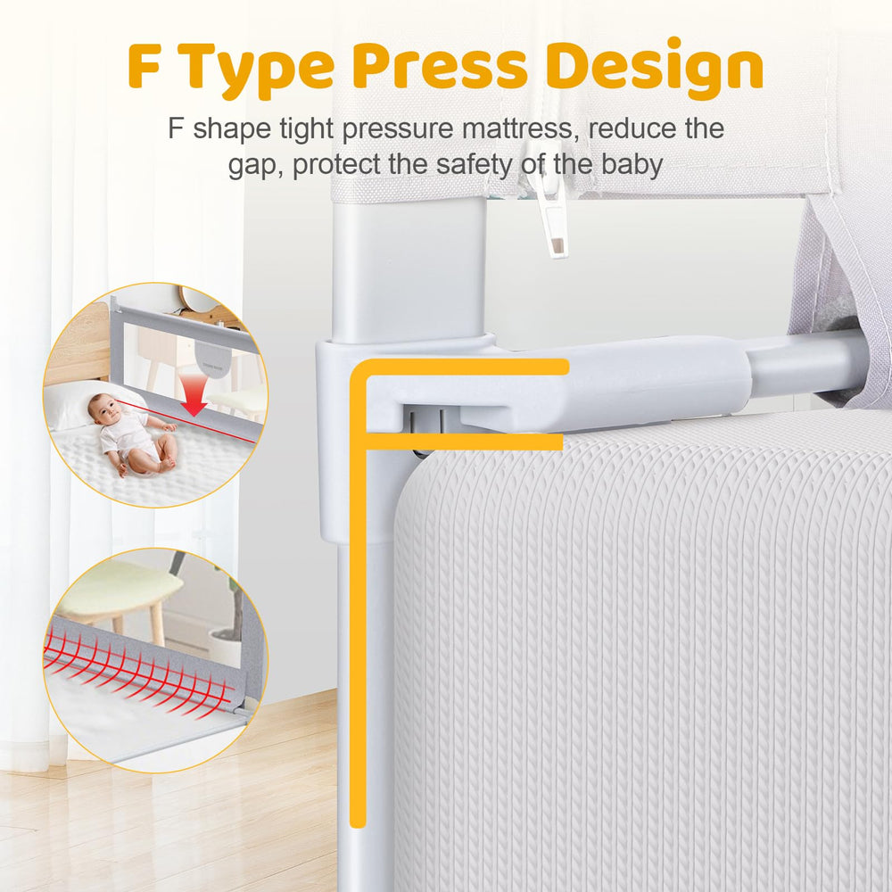 omzer bed rail soft fabric finish protects toddler skin