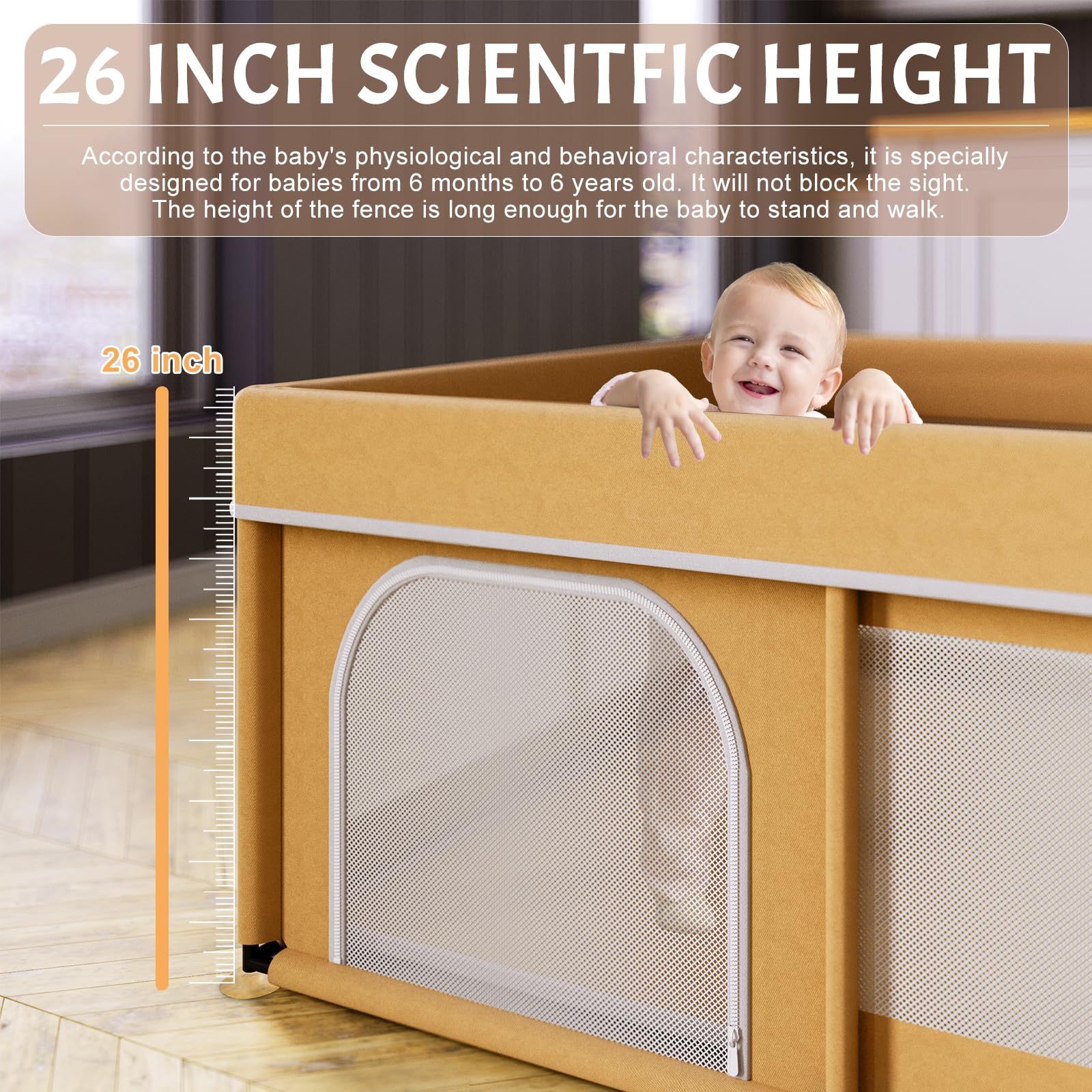 Omzer external gate with zipper for convenient access