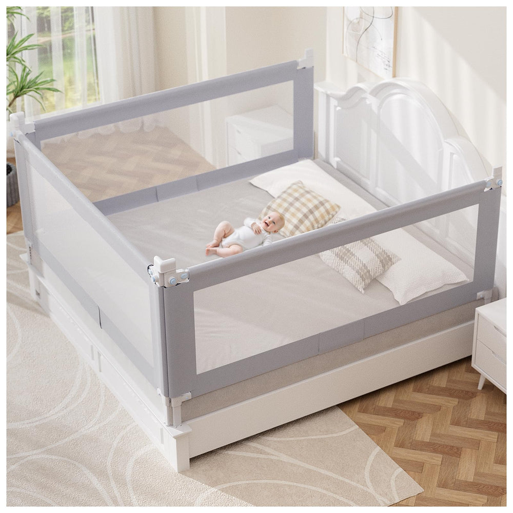 Omzer King Bed Rail folding setup for quick king bed safety