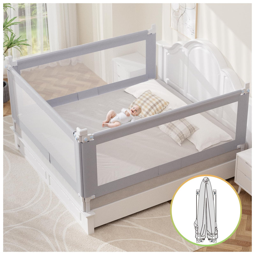 Omzer bed rail is portable for travel use