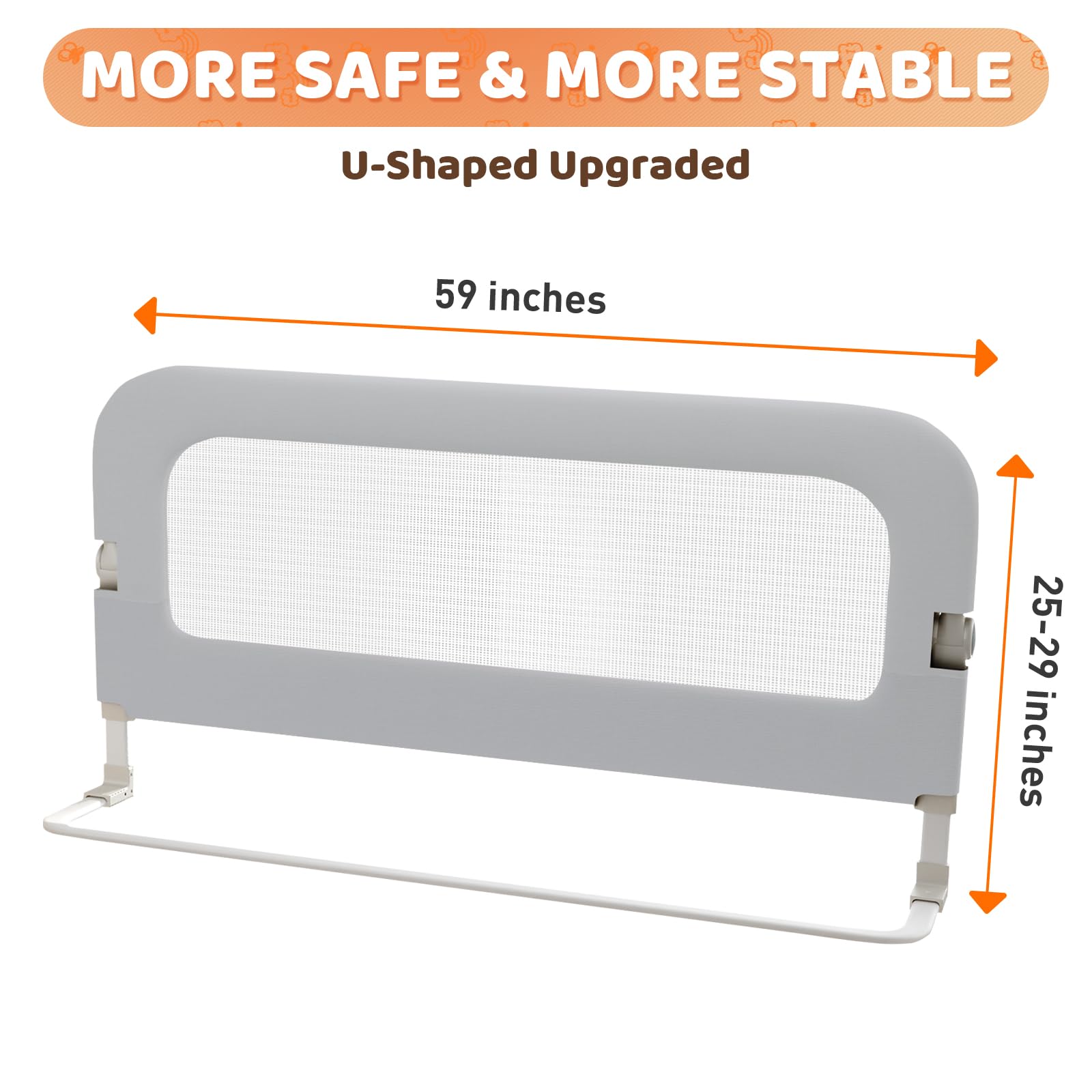 Omzer guard rail operates quietly to avoid sleep disruption.