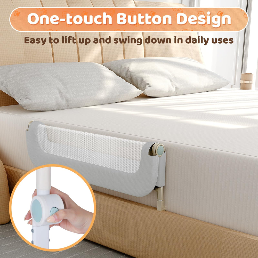 Omzer guard rail with reinforced U-shaped kickstand for stability.