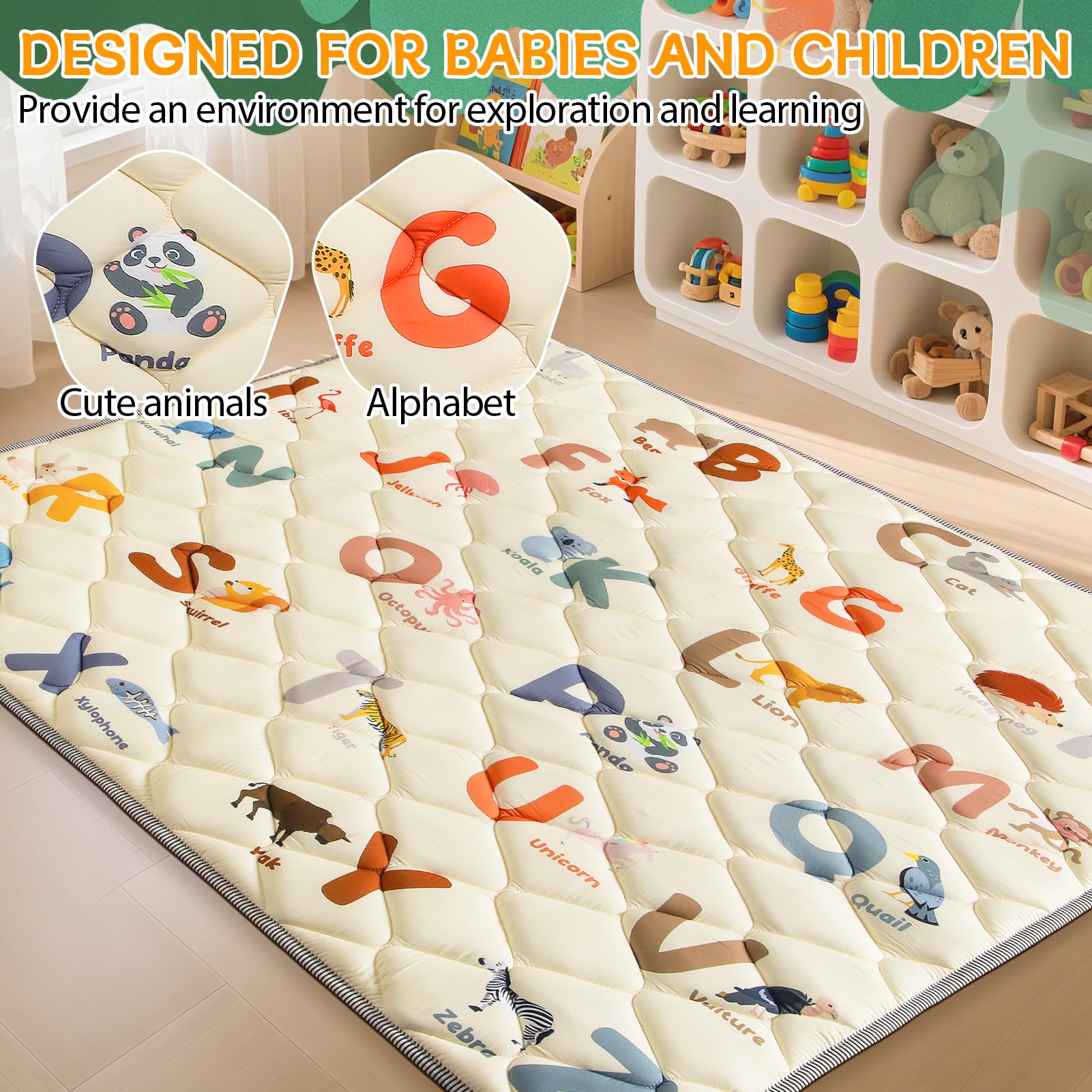 Omzer portable foldable mat suitable for home and travel.