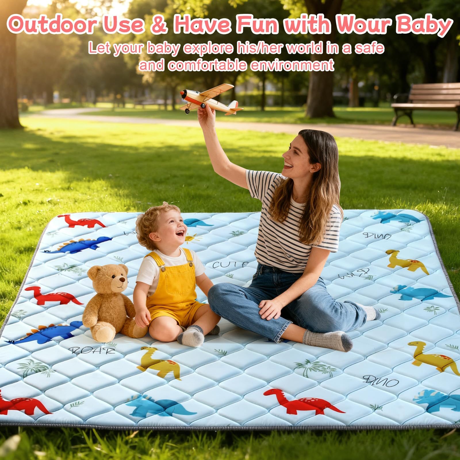 Omzer soft fabric top offers a gentle feel and easy cleaning.