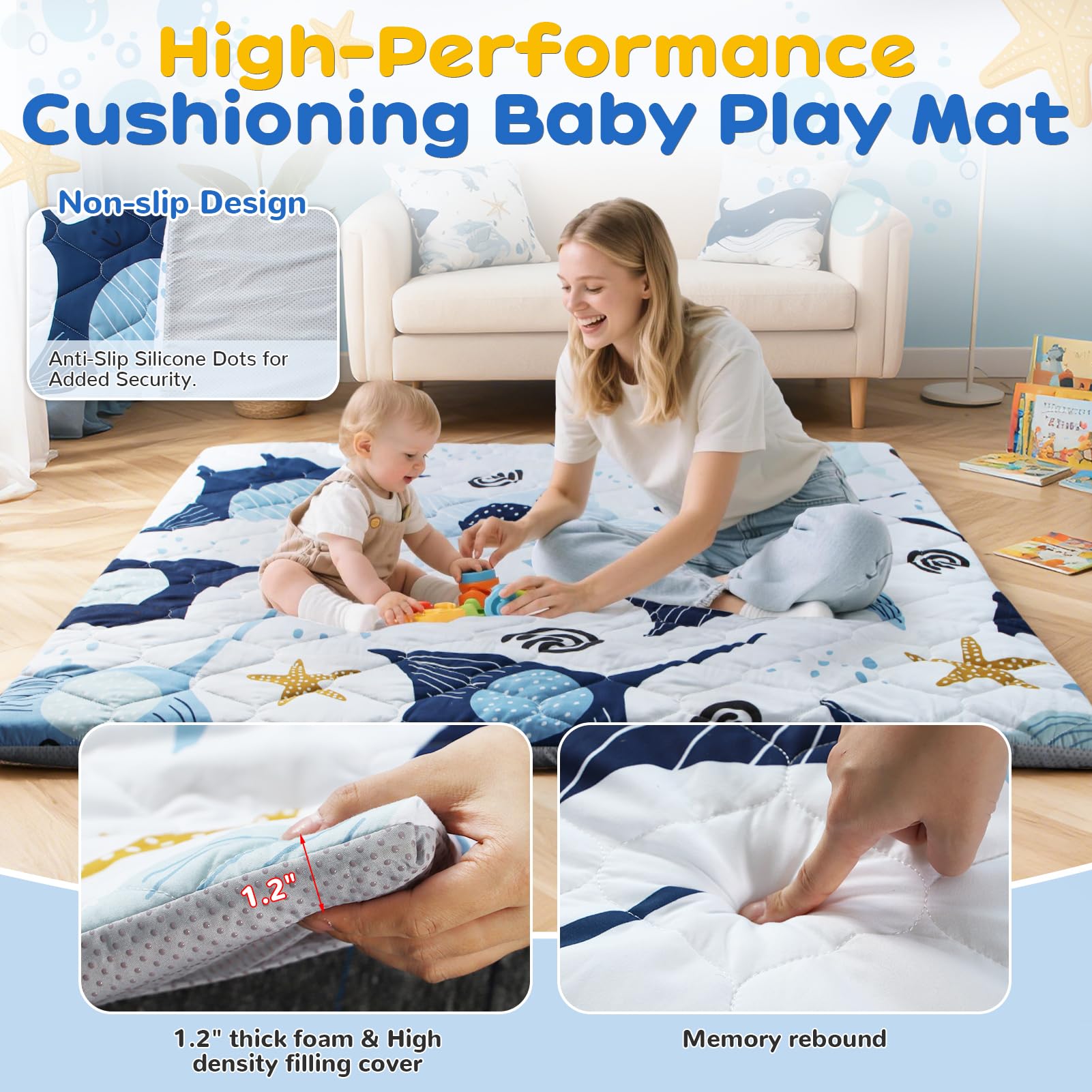 omzer spacious play space ideal for parent-baby bonding and supervised play