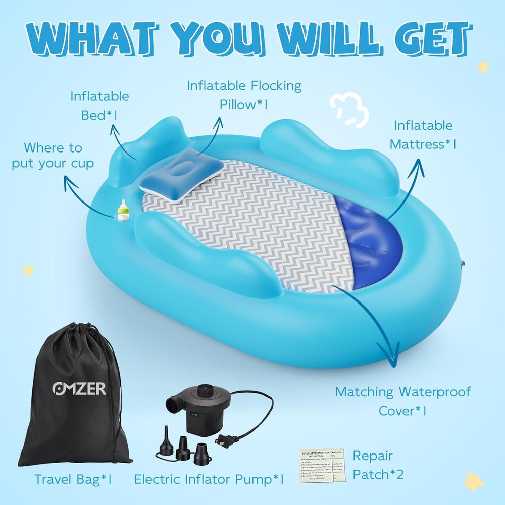 Omzer waterproof sheet protector keeps bedding clean and easy to wash.