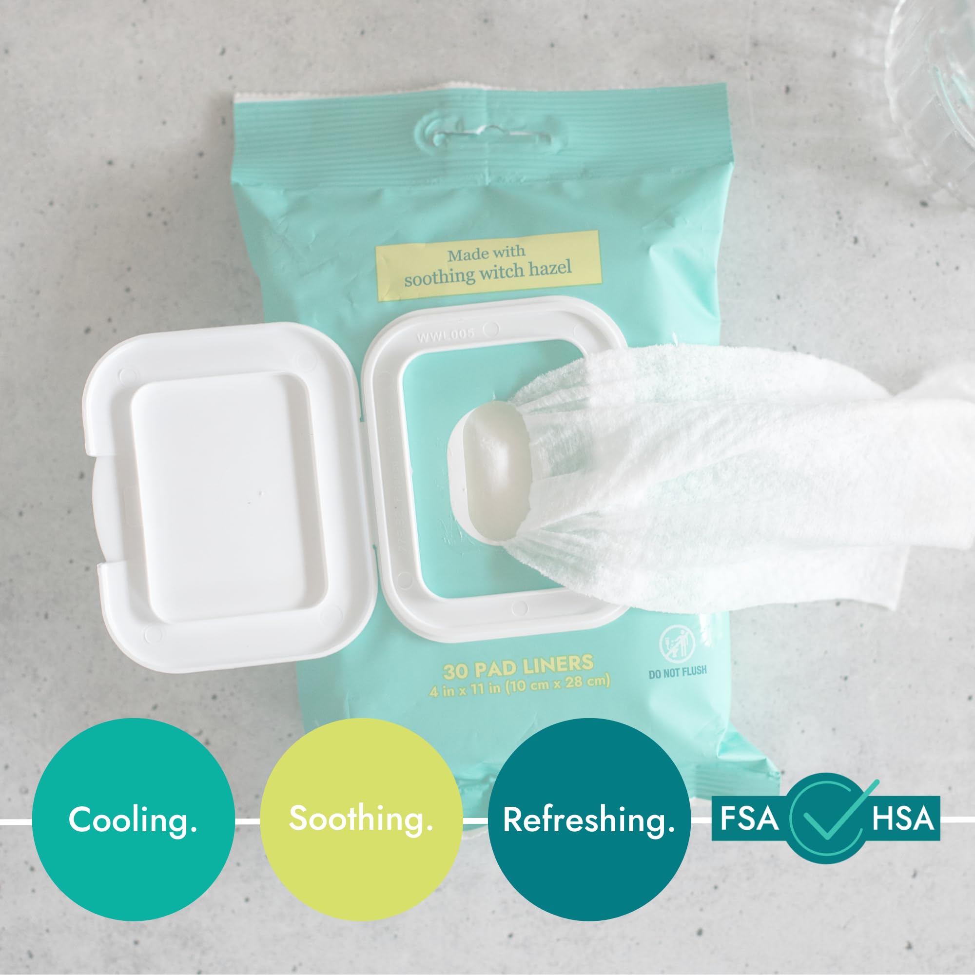 Pack closeup of Ona Renewals — 30-count, resealable and hygienic.