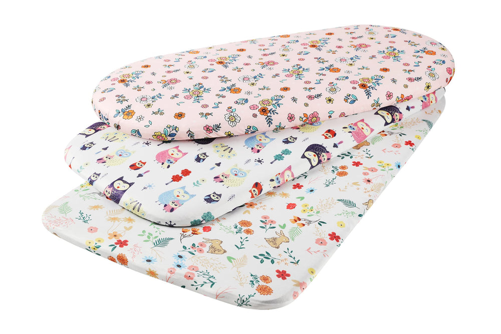Onacosht rabbit print bassinet sheet adds adorable style for peaceful sleep.