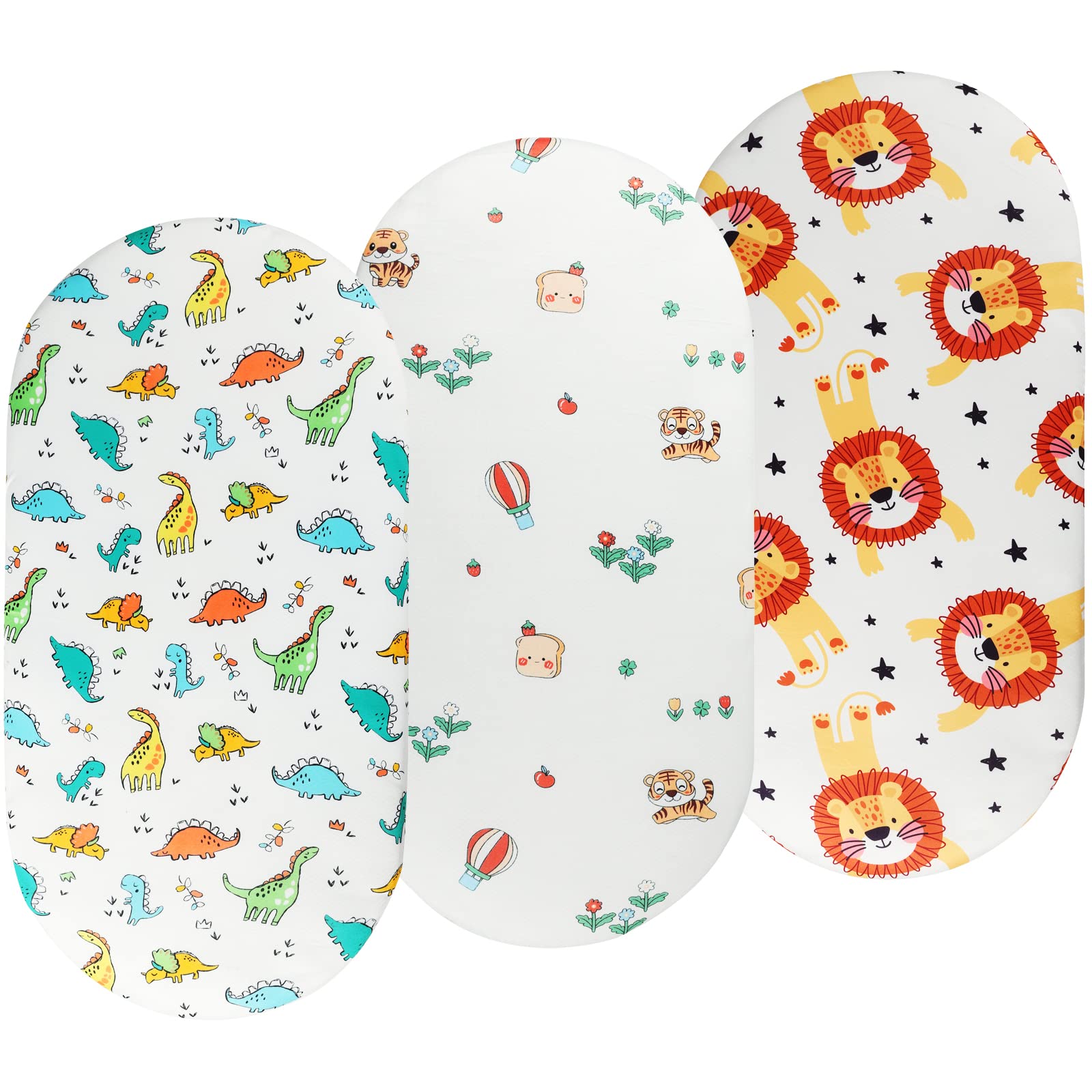 Onacosht bassinet sheets dinosaur print for soft, cozy sleep