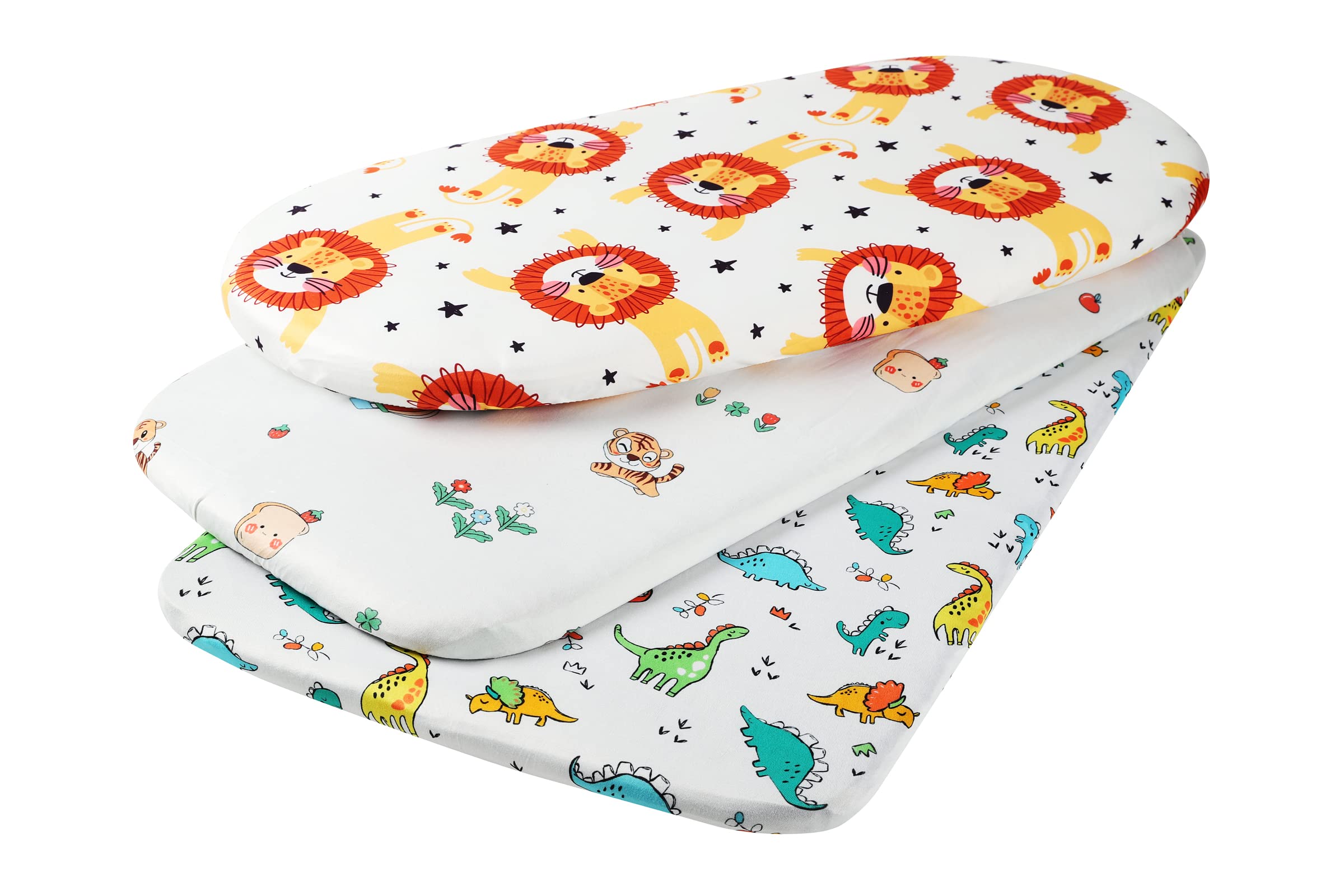 Onacosht bassinet sheets tiger print for breathable baby comfort