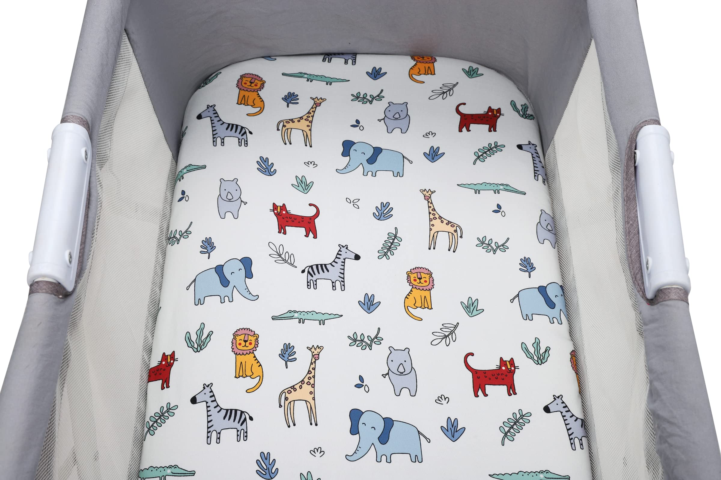 Onacosht bassinet sheets with cat pattern bring charm and hypoallergenic fabric.
