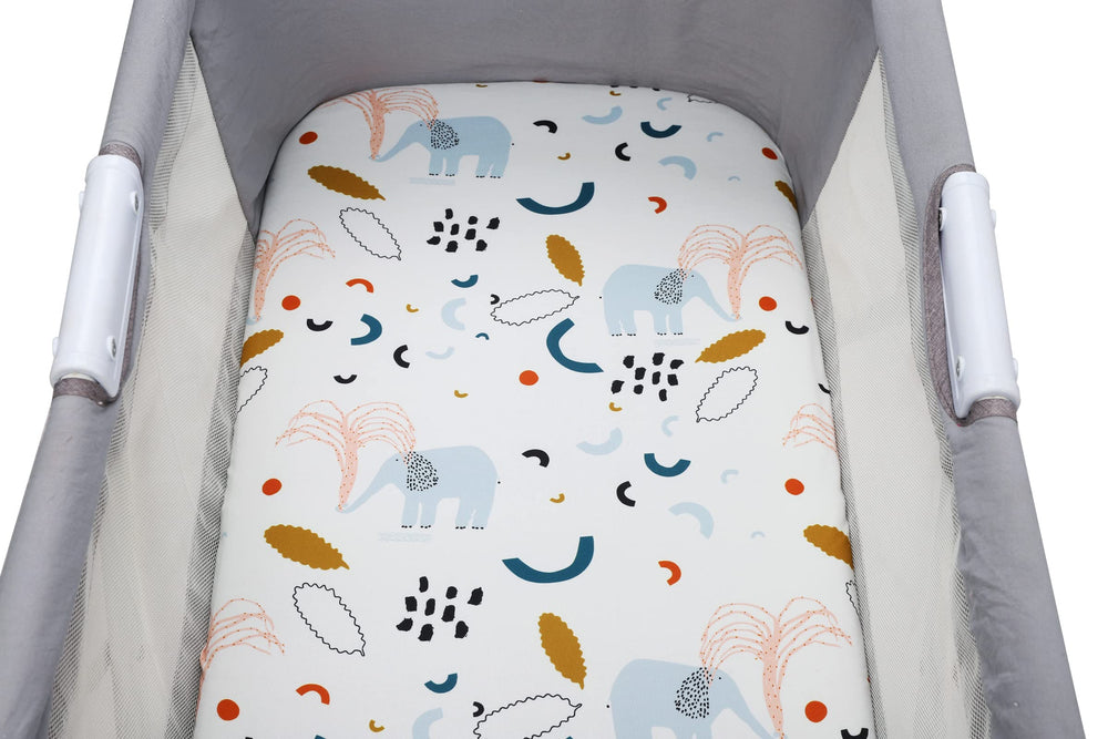 Onacosht bassinet sheets with elephant pattern deliver soft, breathable comfort.