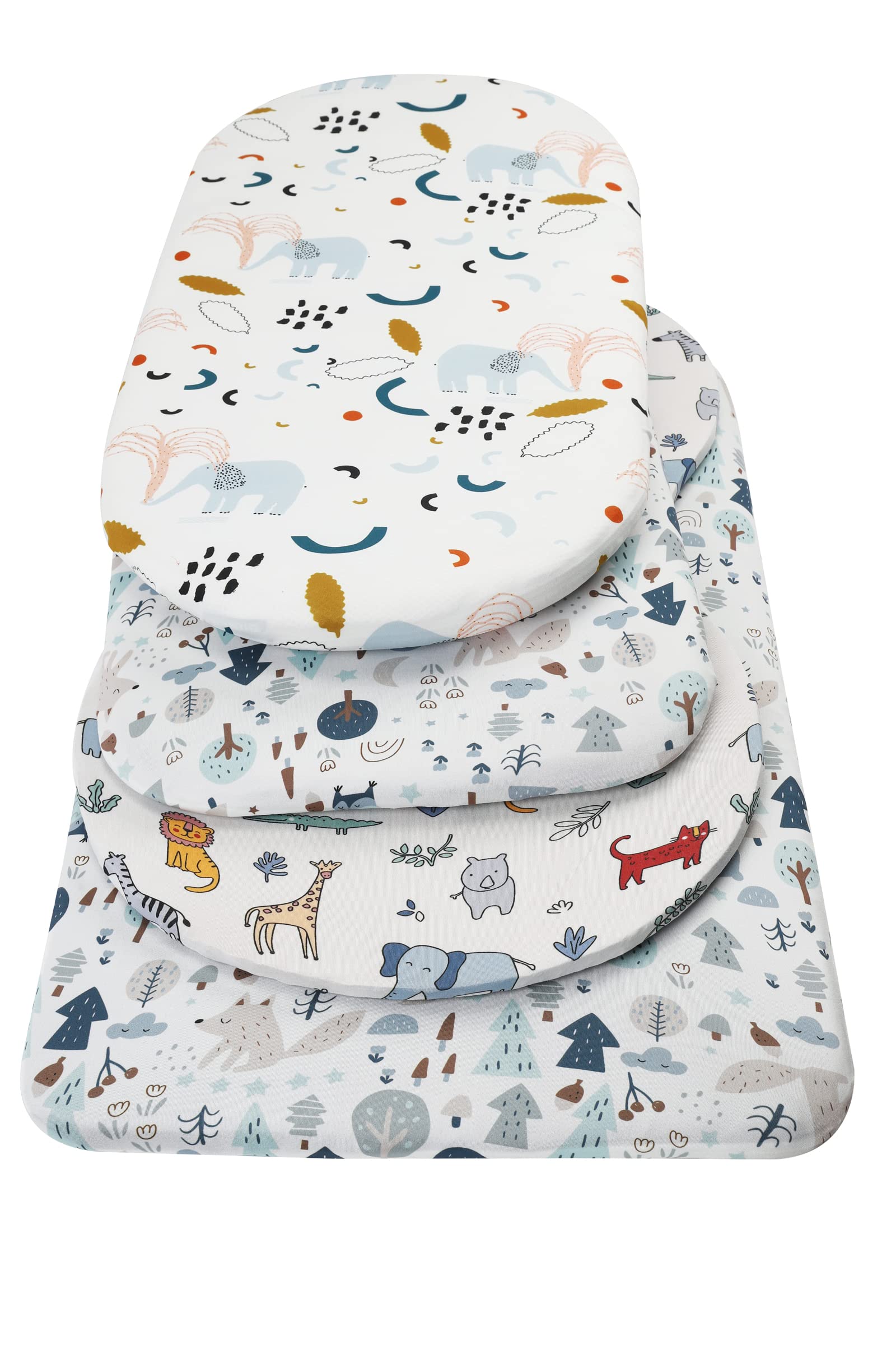 Onacosht bassinet sheets with fox pattern offer gentle skin contact.
