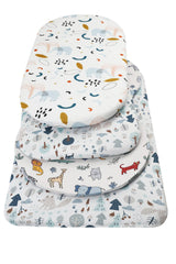 Onacosht bassinet sheets with fox pattern offer gentle skin contact.