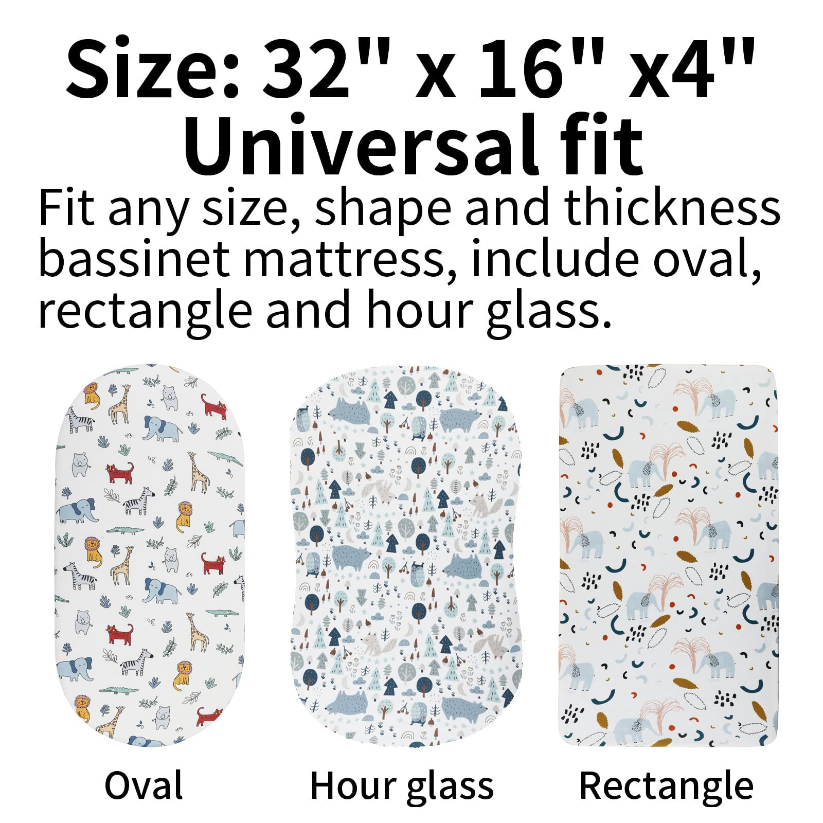 Onacosht bassinet sheets with zebra pattern help regulate baby temperature.