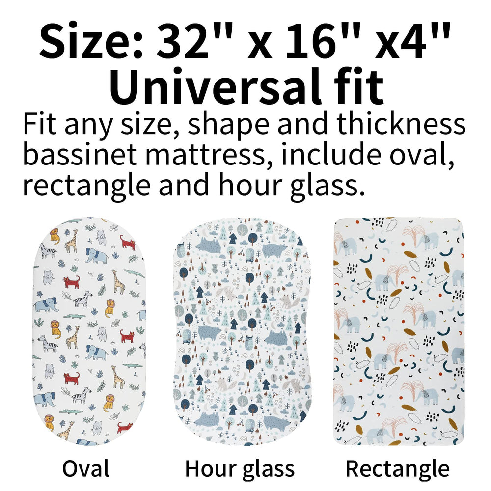 Onacosht bassinet sheets with zebra pattern help regulate baby temperature.