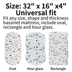 Onacosht bassinet sheets with zebra pattern help regulate baby temperature.