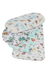 Onacosht bassinet sheet with lion, monkey, and giraffe print — snug fit prevents shifting