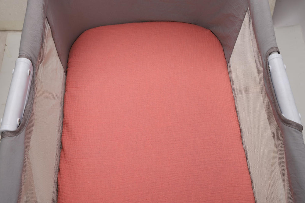 Onacosht breathable cotton muslin sheet supports gentle sleep environment.