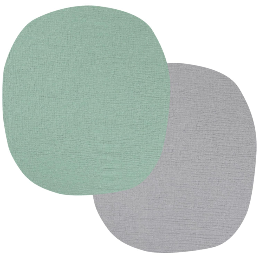 Onacosht muslin bassinet sheets grey-green pack-n-play fit for newborns