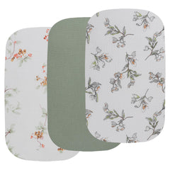 Onacosht muslin bassinet sheets 3-pack offer soft, breathable sleep surface for babies.
