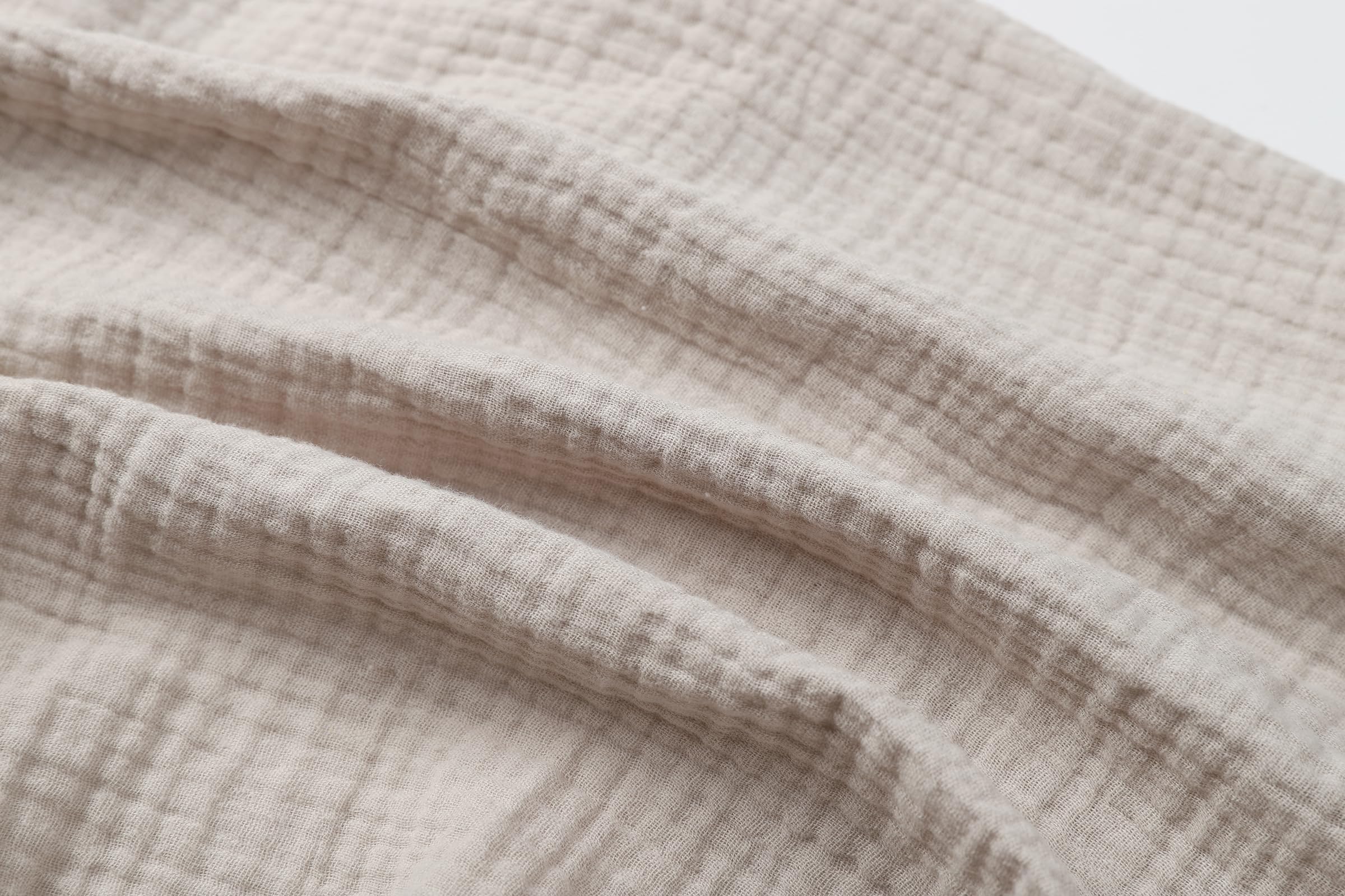 Onacosht beige muslin bassinet sheet 33x19, soft touch ideal for sensitive skin.