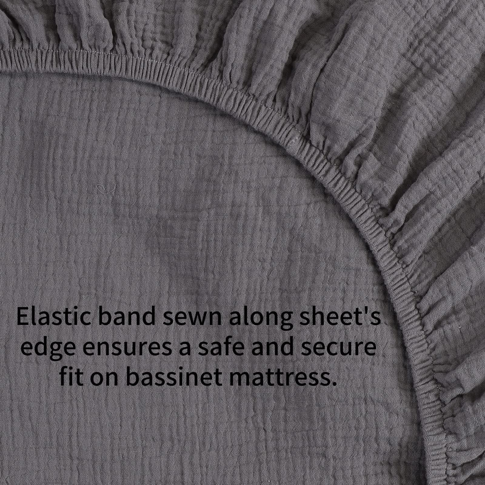 Onacosht muslin bassinet sheets breathable-fabric help regulate baby temperature.