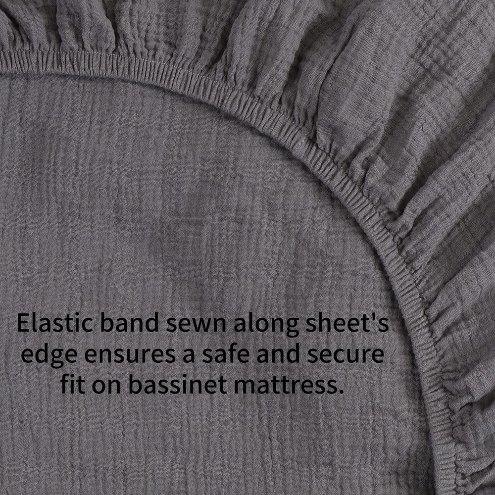 Onacosht muslin bassinet sheets breathable-fabric help regulate baby temperature.