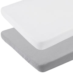 Onacosht muslin bassinet sheets with soft-texture provide gentle newborn comfort.