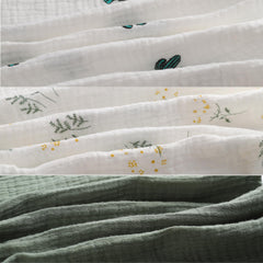 Onacosht bassinet sheet in green cactus print, snug fit for secure overnight sleep