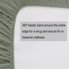 Onacosht 3-pack bassinet sheets with cactus print for airy, breathable sleep
