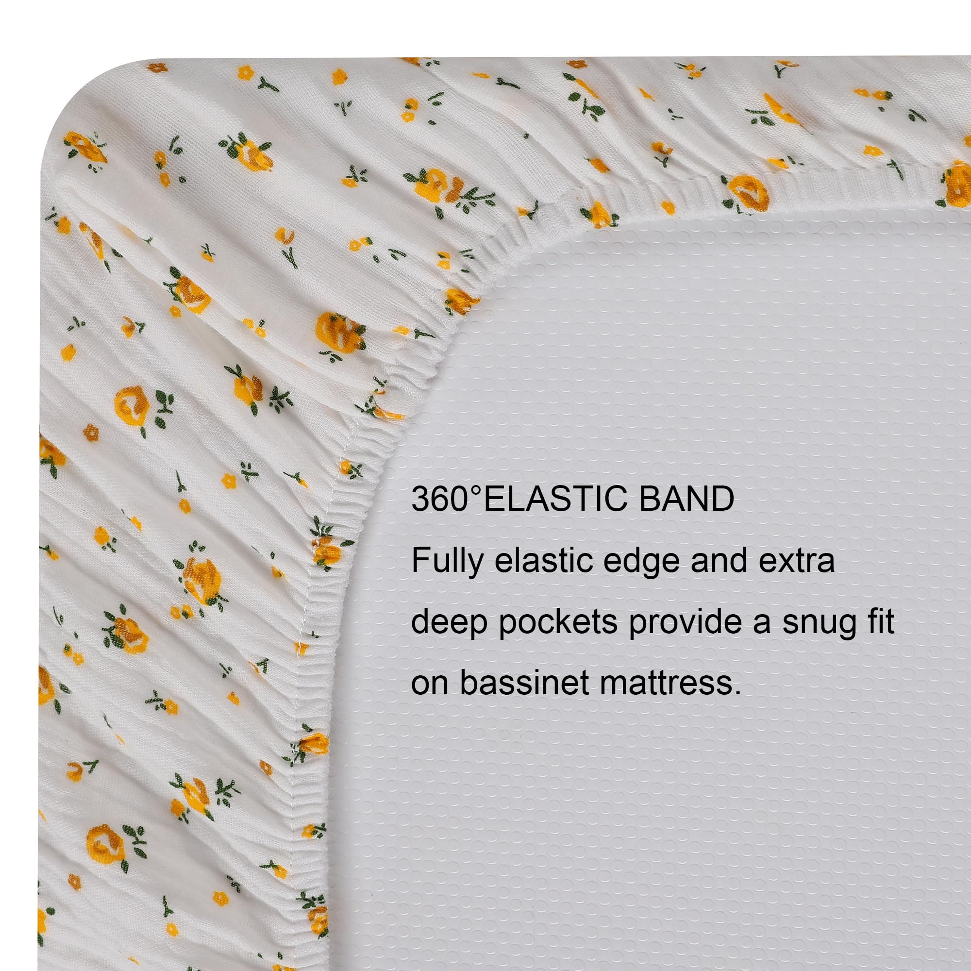 Breathable 100% cotton muslin helps regulate baby temperature.