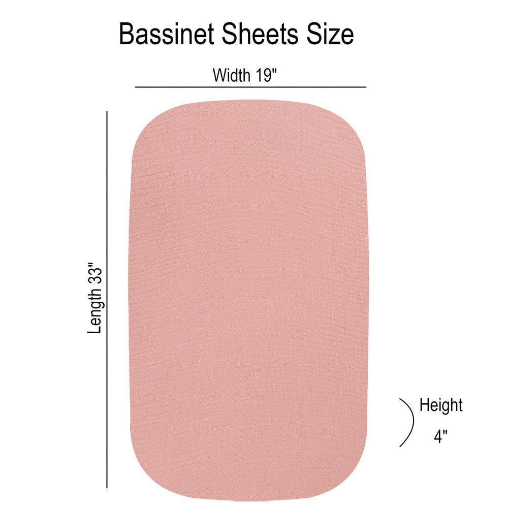 Onacosht muslin sheets with elastic edge for a snug, secure fit