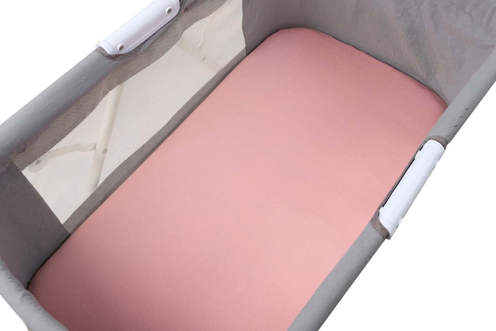 Onacosht pink flower pattern bassinet sheets add playful nursery charm