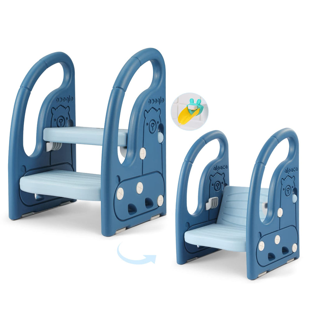 Onasti toddler step stool top panel adjustment for growing kids.