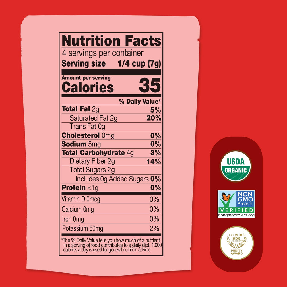Once Upon a Farm kosher and non-GMO certification label for trust