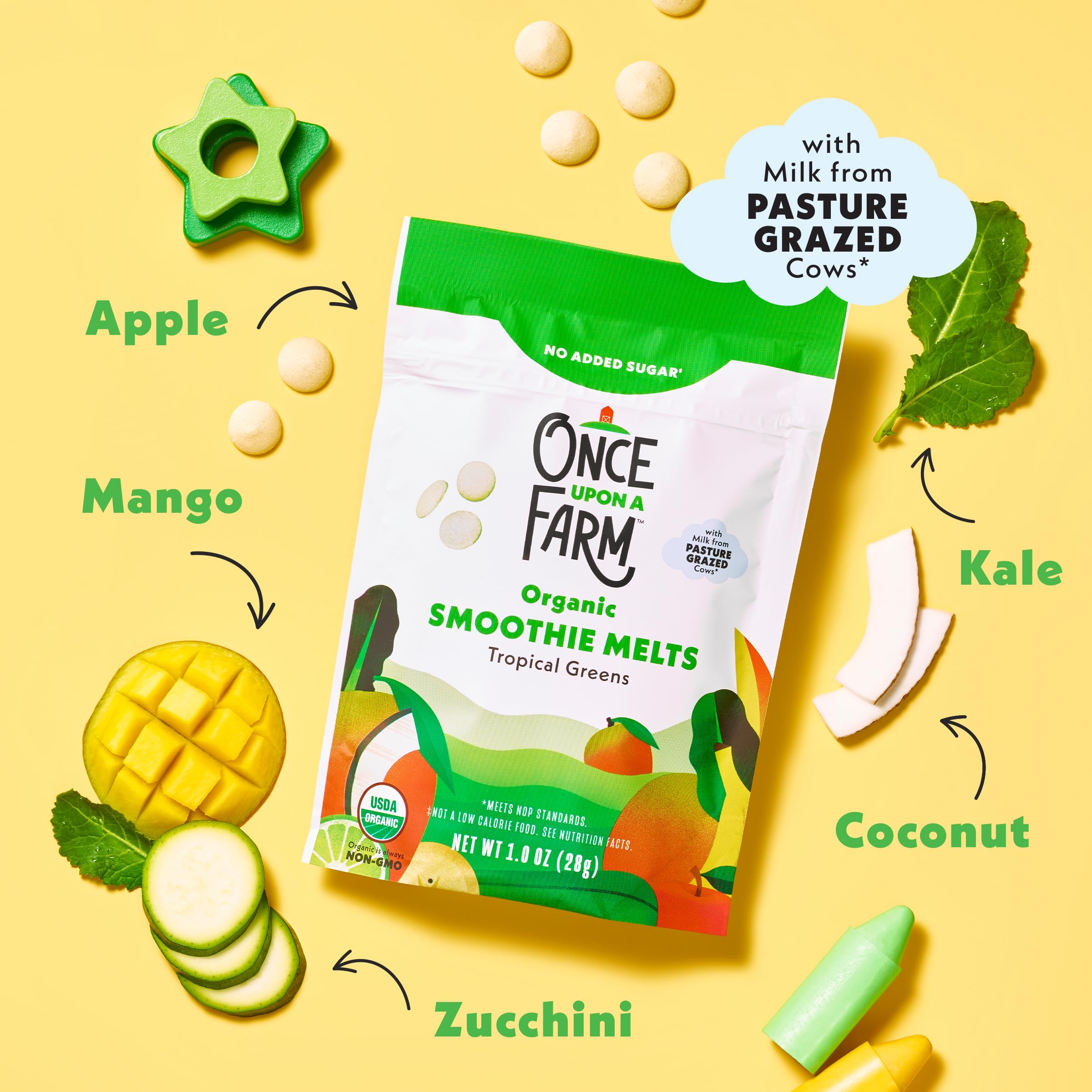 Once Upon a Farm melts contain no artificial flavors or colors.