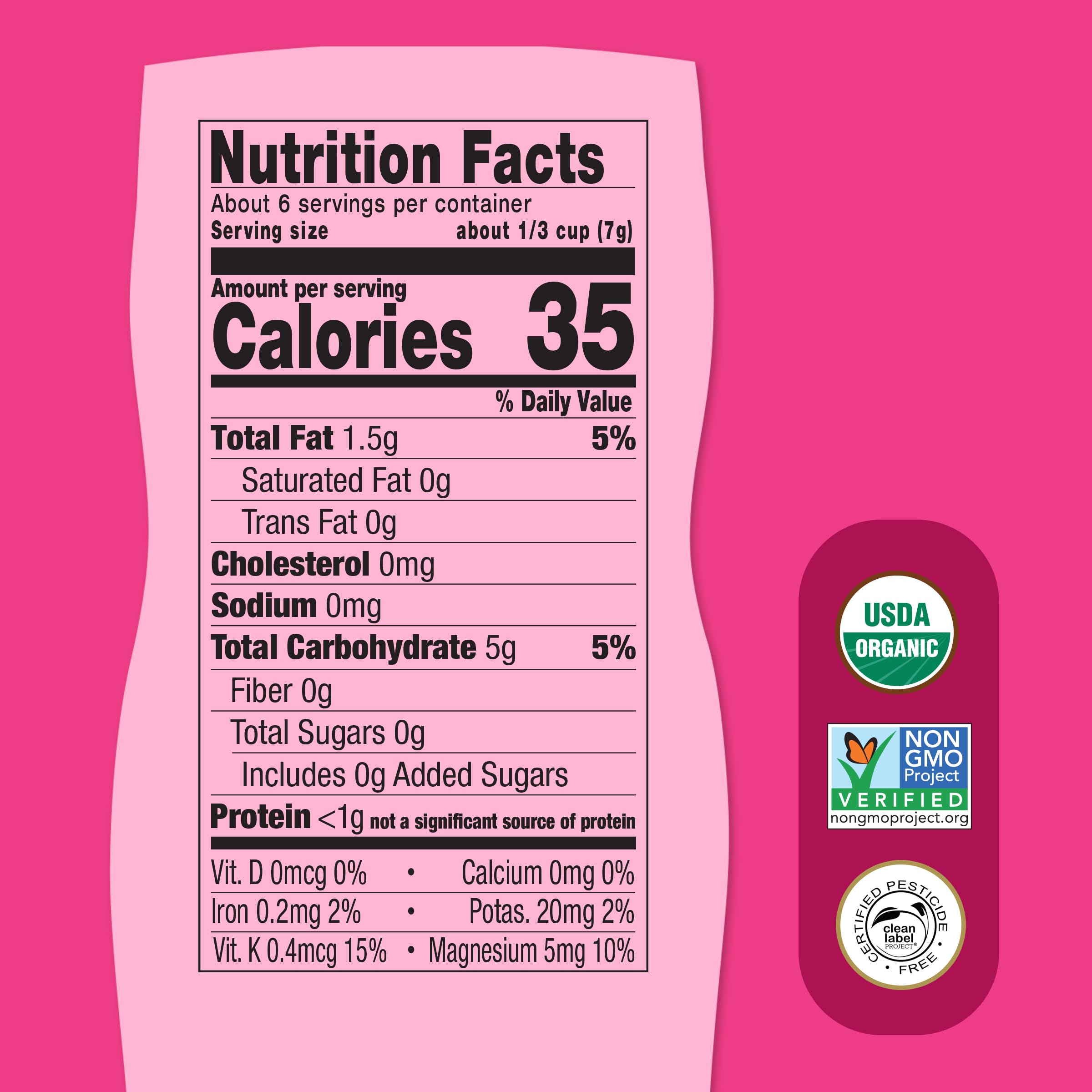 Ingredients highlight: avocado oil and sorghum in Once Upon a Farm puffs.