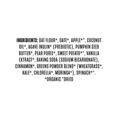 Apple, sweet potato and spinach ingredients shown to emphasize wholesome nutrition