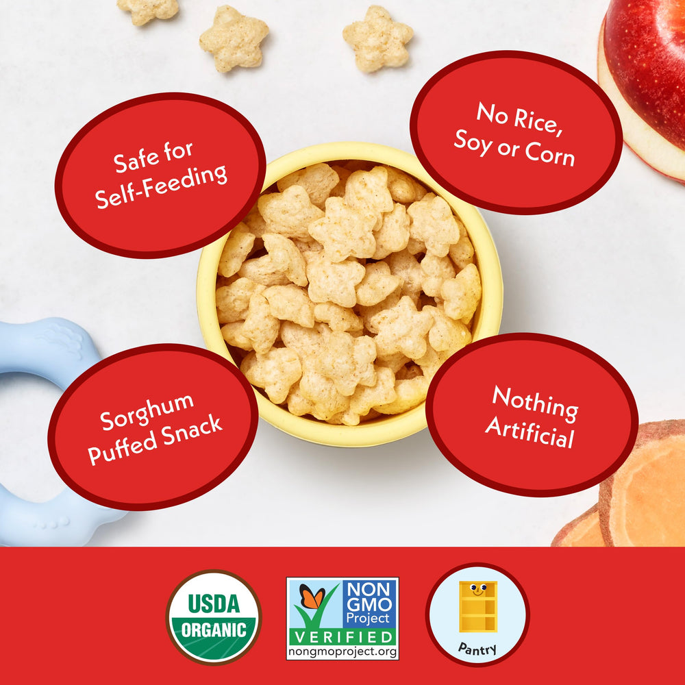 Once Upon a Farm travel-ready snack time puffs for busy families