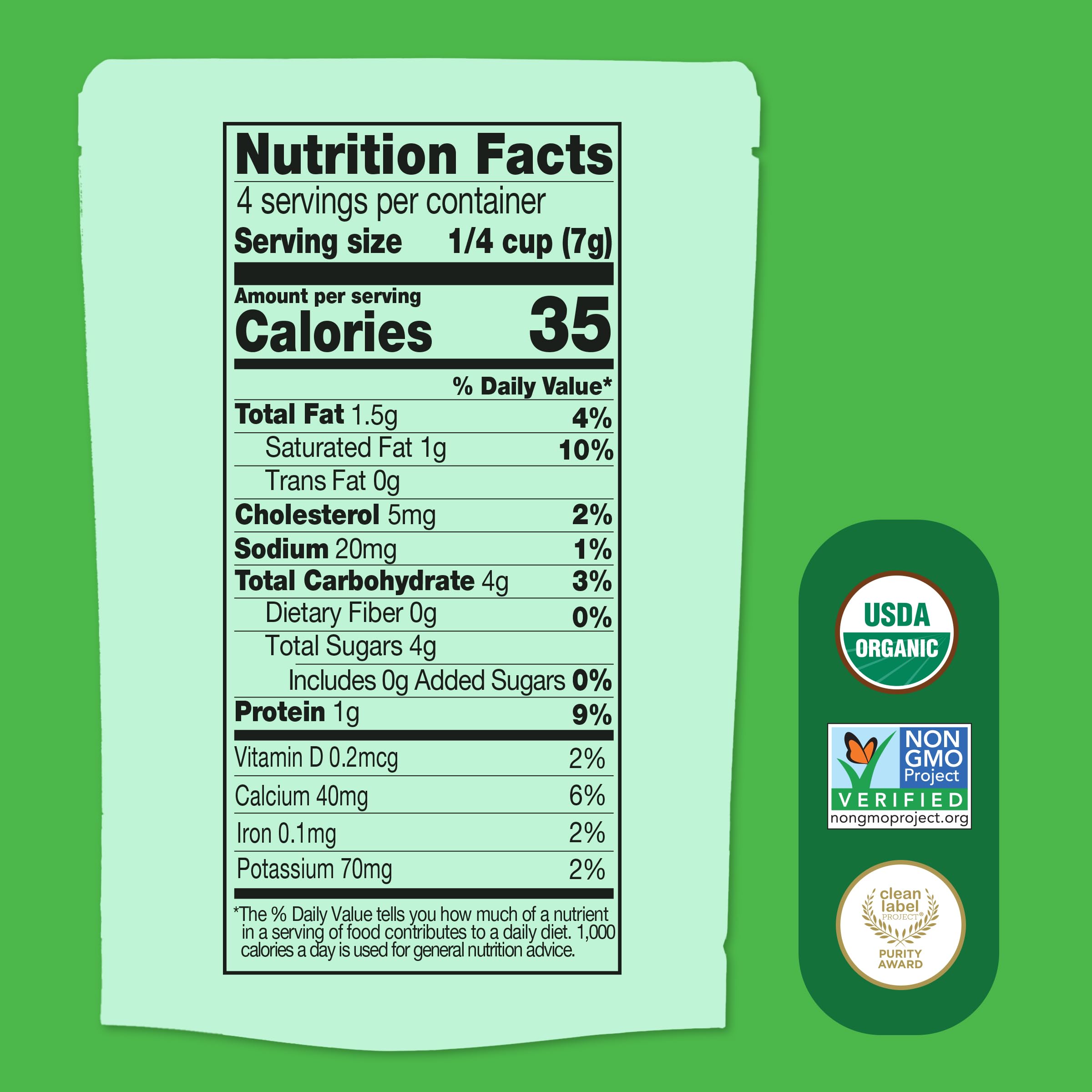 Once Upon a Farm tropical greens blend ideal for toddler-friendly greens flavor.