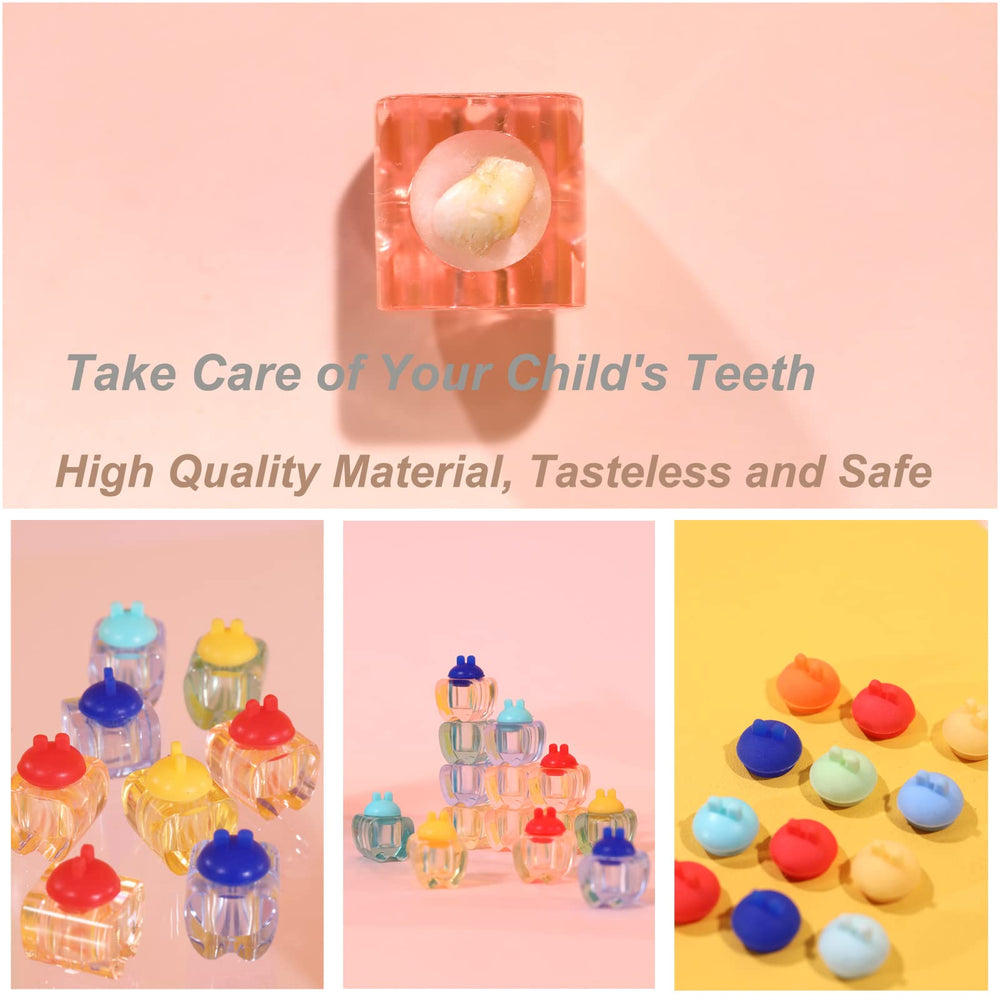 ONCEBABY Tooth Memorial Collector highlights a bright, transparent tooth house for viewing progress.