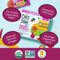 Once Upon a Farm whole grain bars—clean ingredients, simple snacking.