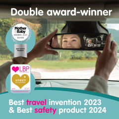 Onco baby car mirror 360-degree rotation lets you adjust angle without reinstalling.