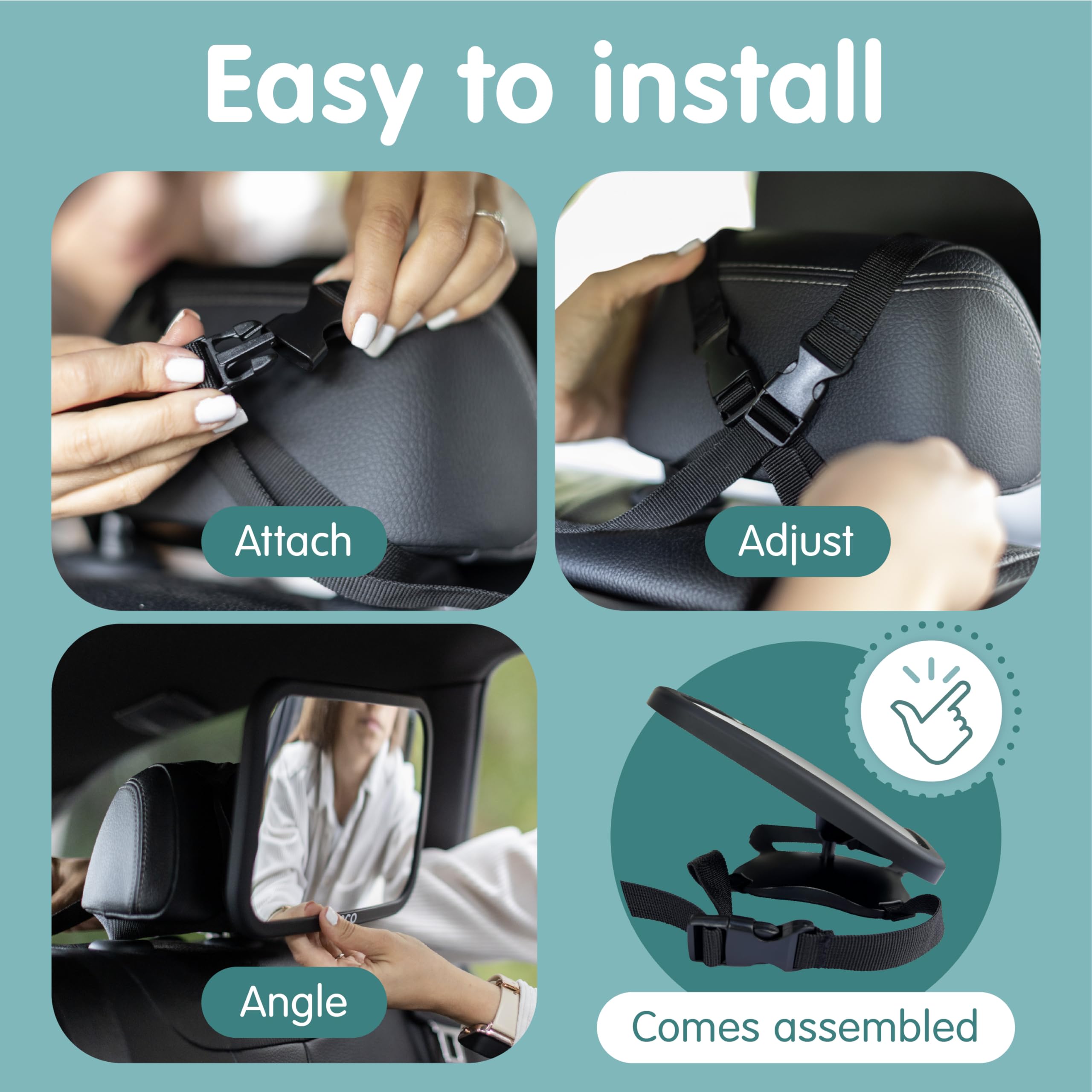 Onco baby car mirror newborn essentials for safer, attentive travels.