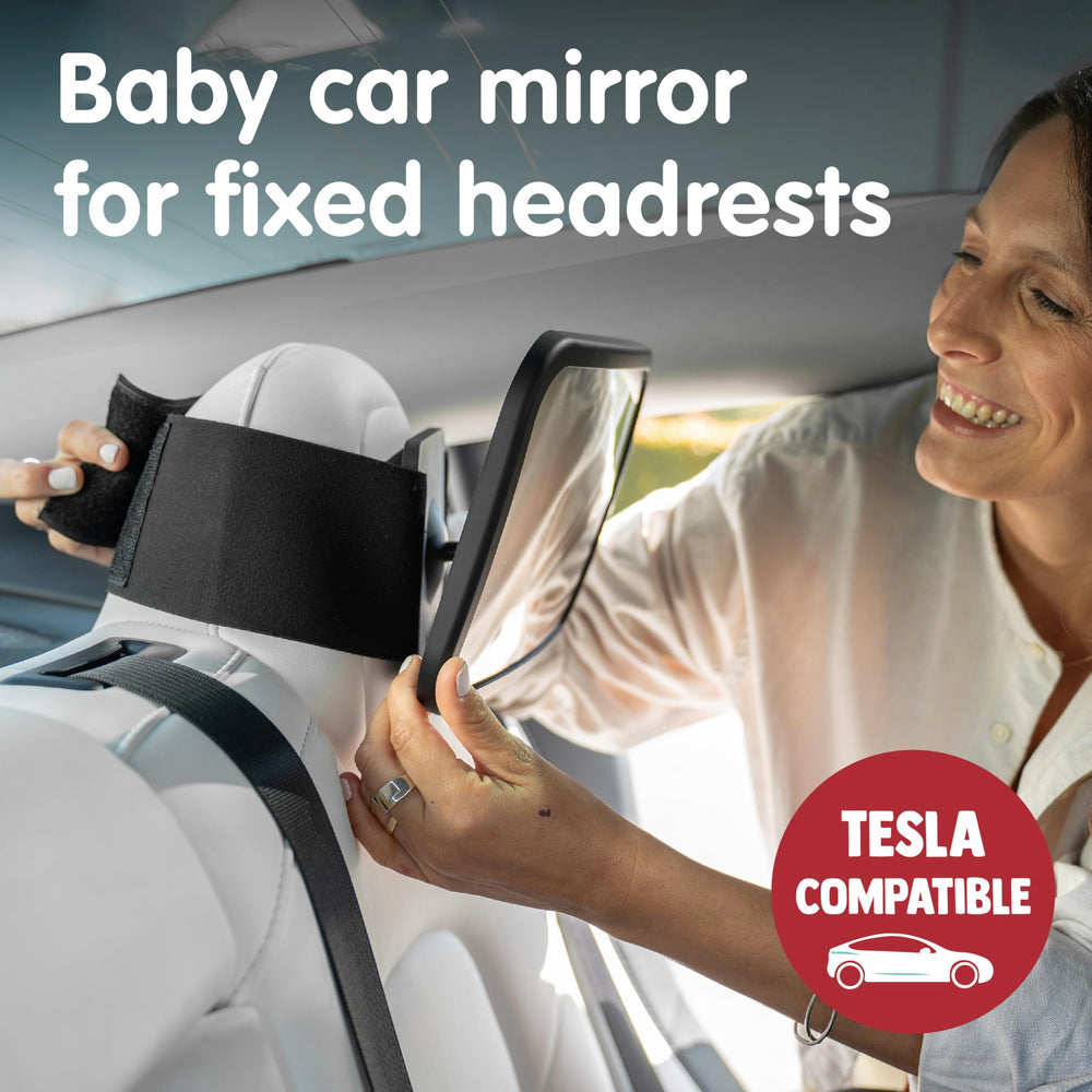 Onco backseat view convex mirror provides wide, distortion-free rear visibility for peace of mind