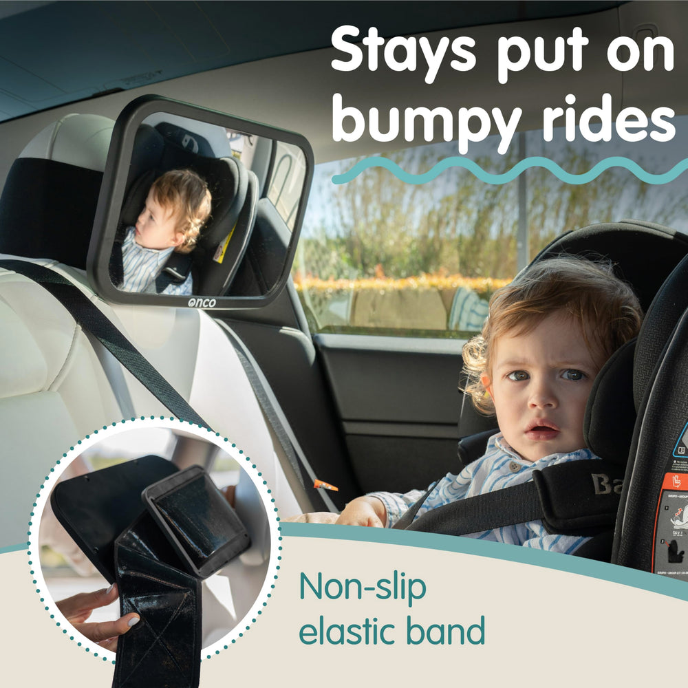 Onco shatterproof plastic mirror stays durable on bumpy rides