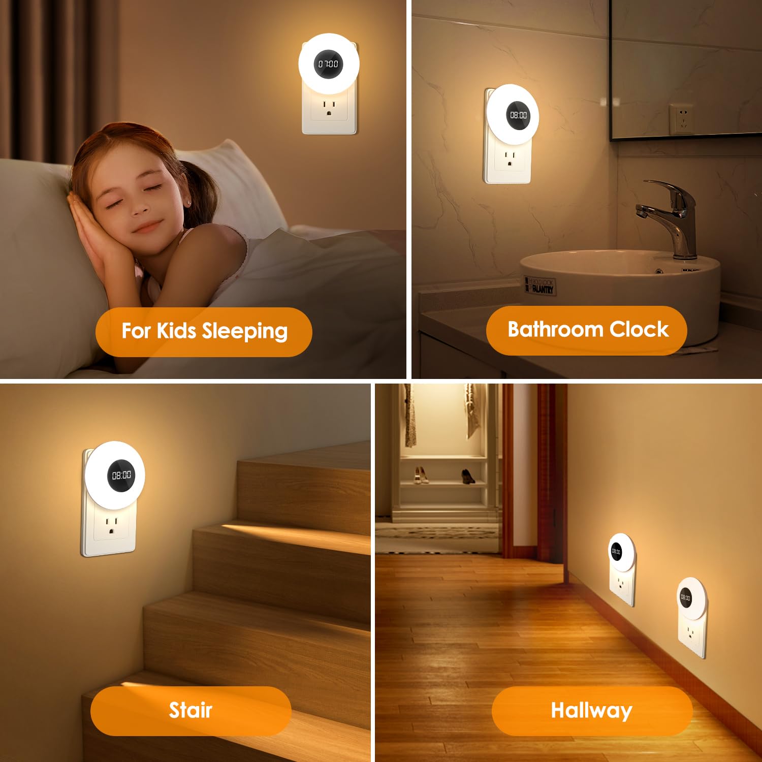 One Fire Night Light Clock compact form-factor suitable for tight spaces