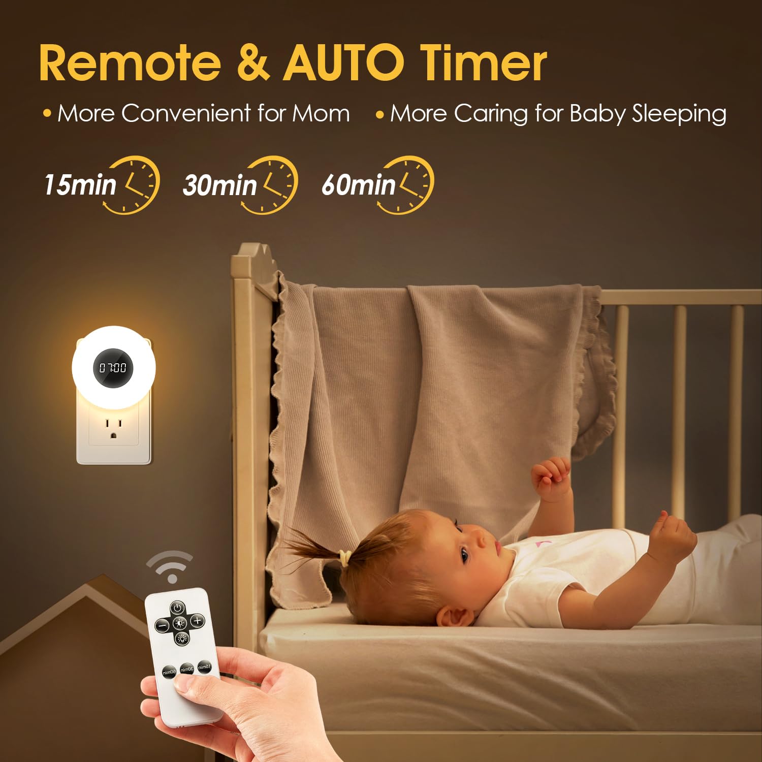 One Fire Night Light Clock energy-efficient, low wattage operation