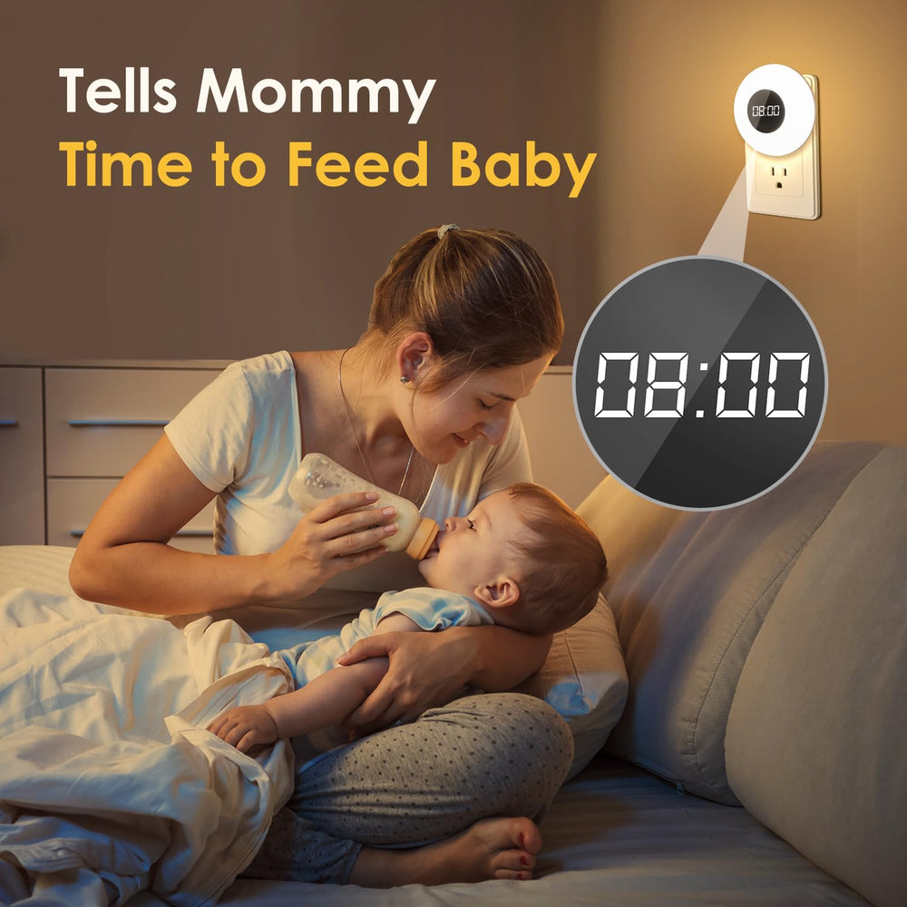 One Fire Night Light Clock outlet-friendly, leaves room for other plugs